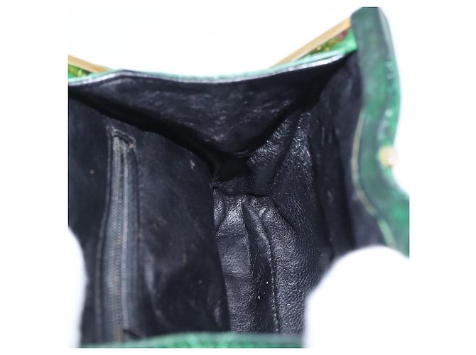 Borsa a tracolla CHANEL Matelasse con catena in pelle d'agnello verde e CC dorato - vista 22