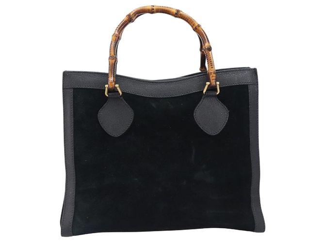 Borsa a mano GUCCI Bamboo Camoscio Nero Tono Oro 002 2853 0260 0 - vista 13