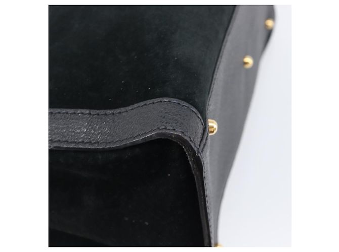 Borsa a mano GUCCI Bamboo Camoscio Nero Tono Oro 002 2853 0260 0 - vista 17