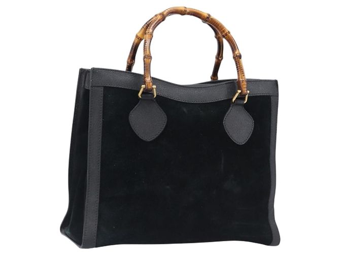 Borsa a mano GUCCI Bamboo Camoscio Nero Tono Oro 002 2853 0260 0 - vista 28