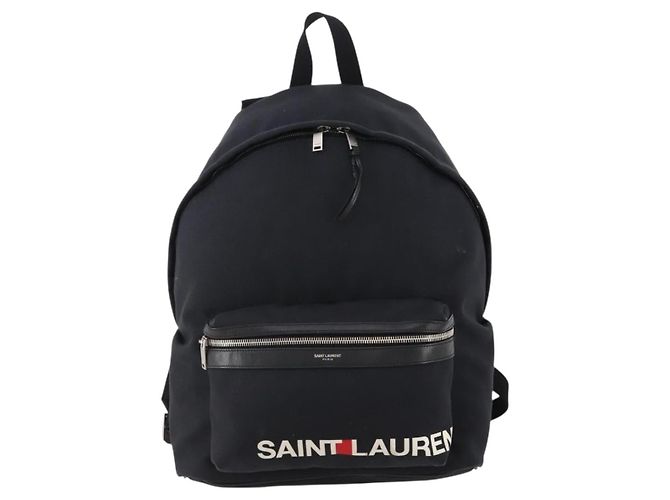 Autre Marque SAINT LAURENT Backpack Canvas Black Silver - view 13