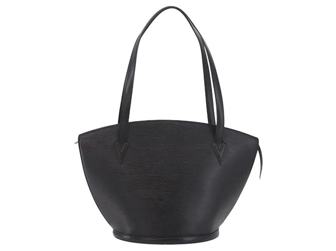 LOUIS VUITTON Borsa a spalla Shopping Saint Jacques in pelle Epi Nera M52272 - vista 13