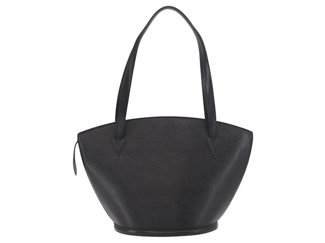 LOUIS VUITTON Borsa a spalla Shopping Saint Jacques in pelle Epi Nera M52272 - vista 2