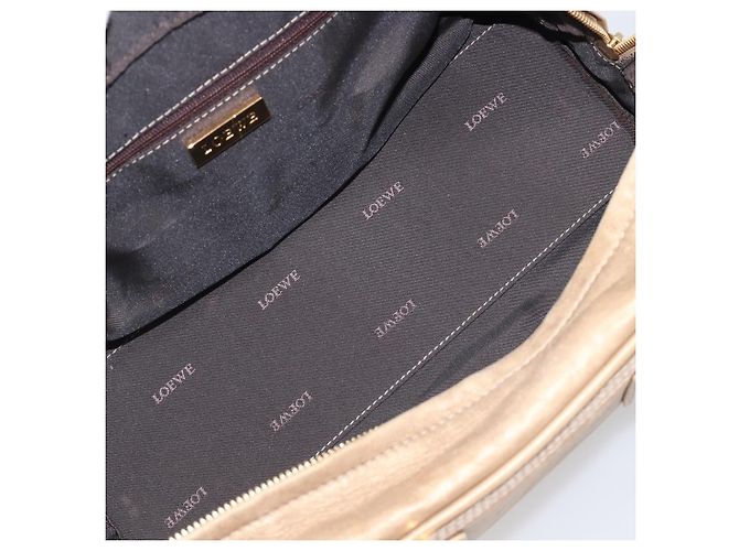 LOEWE Amazona 28 Bolsa de mão em couro dourado - vista 10