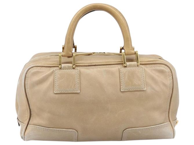 LOEWE Amazona 28 Bolsa de mão em couro dourado - vista 2