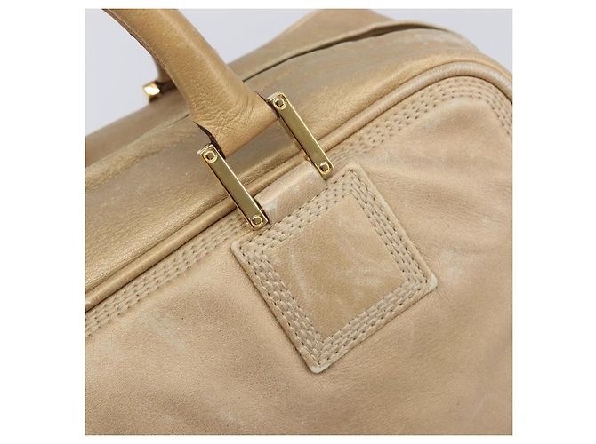 LOEWE Amazona 28 Bolsa de mão em couro dourado - vista 20