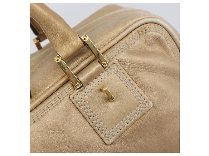 LOEWE Amazona 28 Bolsa de mão em couro dourado - vista 21