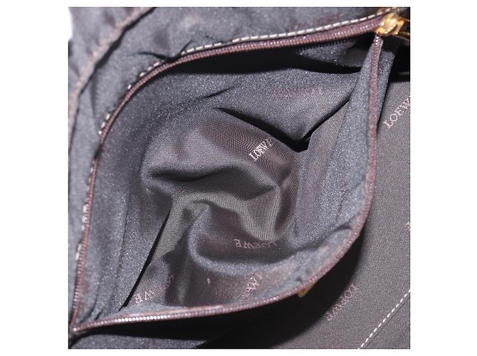 LOEWE Amazona 28 Bolsa de mão em couro dourado - vista 27