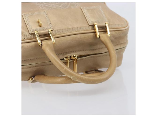 LOEWE Amazona 28 Bolsa de mão em couro dourado - vista 7