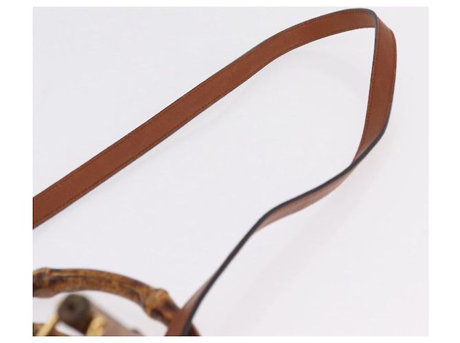 GUCCI Bamboo Hand Bag Leather 2way Brown Gold 000 1274 0290 - vista 15