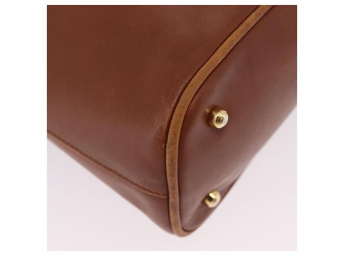 GUCCI Bamboo Hand Bag Leather 2way Brown Gold 000 1274 0290 - vista 16