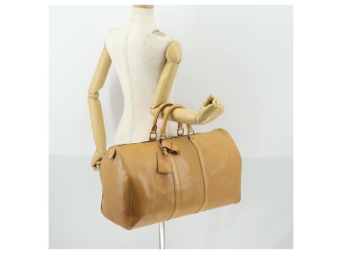 LOUIS VUITTON Epi Keepall 50 Boston Bag Beige M42941 LV - vista 22