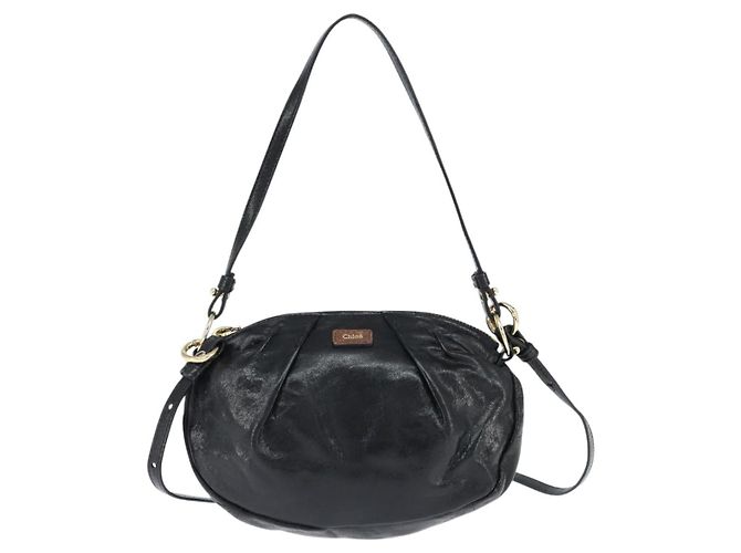 Chloé Sac à main Chloe en cuir 2way Noir Or - vue 13