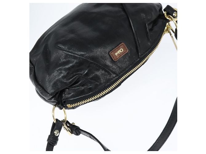 Chloé Sac à main Chloe en cuir 2way Noir Or - vue 6