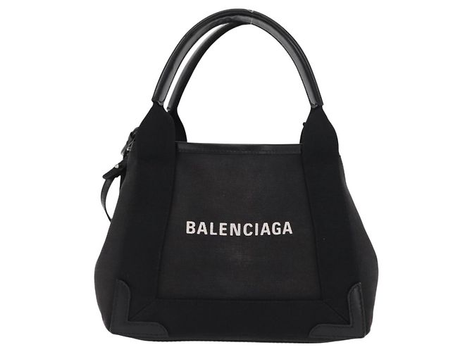 Borsa a mano BALENCIAGA Cabas XS Canvas 2way Black Silver 390346 - vista 13