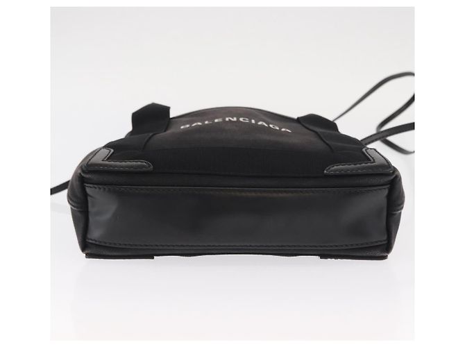 Borsa a mano BALENCIAGA Cabas XS Canvas 2way Black Silver 390346 - vista 5