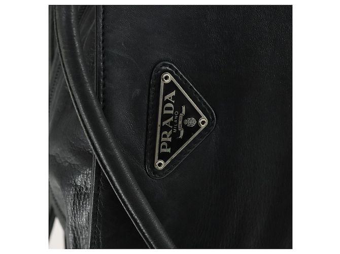 Borsa Tote PRADA in pelle nera - vista 14