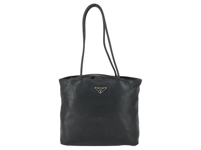 Borsa Tote PRADA in pelle nera - vista 2