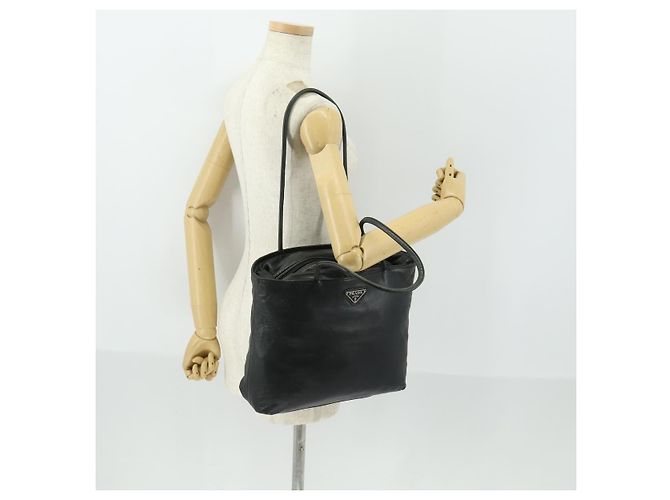Borsa Tote PRADA in pelle nera - vista 23
