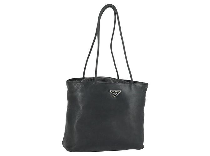 Borsa Tote PRADA in pelle nera - vista 24
