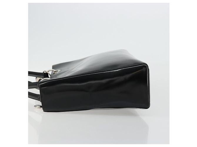Borsa Tote Christian Dior Pelle verniciata Black Silver - vista 4