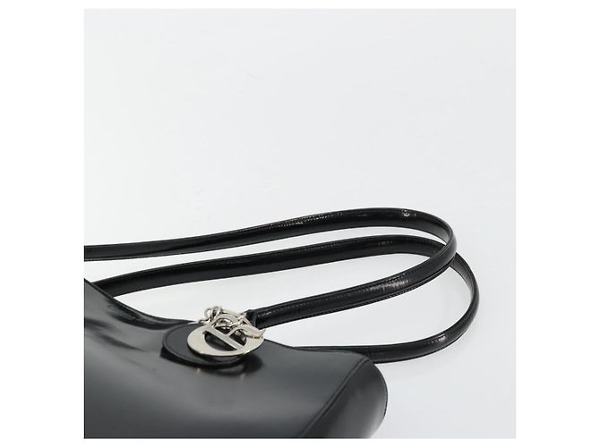 Borsa Tote Christian Dior Pelle verniciata Black Silver - vista 8