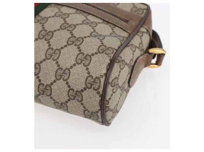 Borsa GUCCI GG Supreme Web Sherry Line PVC Beige Oro 56 02 004 - vista 14