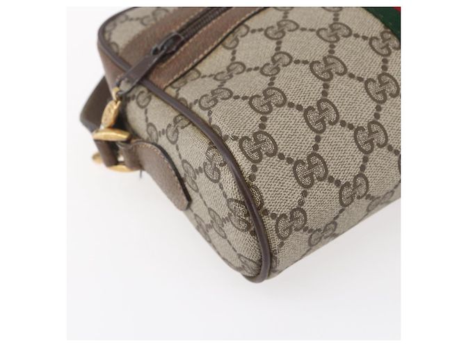Borsa GUCCI GG Supreme Web Sherry Line PVC Beige Oro 56 02 004 - vista 15