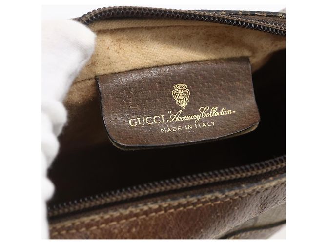 Borsa GUCCI GG Supreme Web Sherry Line PVC Beige Oro 56 02 004 - vista 19