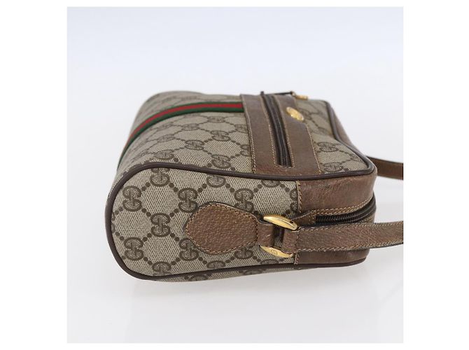 Borsa GUCCI GG Supreme Web Sherry Line PVC Beige Oro 56 02 004 - vista 4