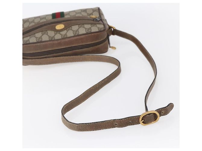 Borsa GUCCI GG Supreme Web Sherry Line PVC Beige Oro 56 02 004 - vista 7