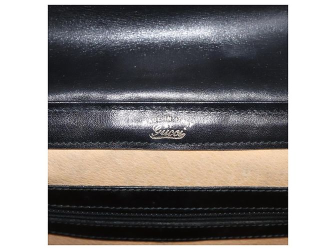 Borsa a tracolla GUCCI Web Sherry Line Jackie in pelle nera, oro e rosso - vista 11