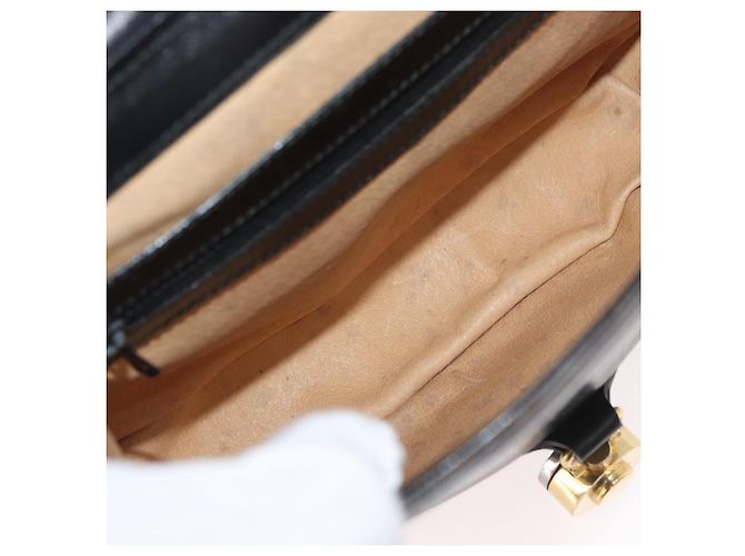 Borsa a tracolla GUCCI Web Sherry Line Jackie in pelle nera, oro e rosso - vista 12