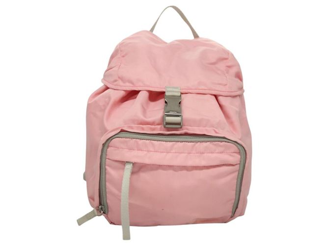 Sac à dos PRADA Nylon Pink Silver - vue 13