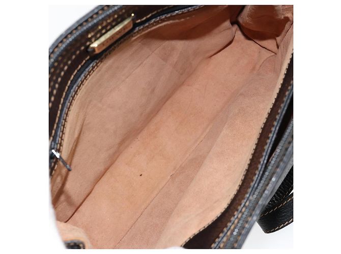 Borsa Tote LOEWE in pelle nera e oro - vista 12