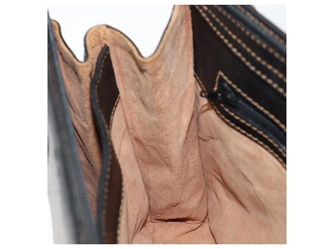 Borsa Tote LOEWE in pelle nera e oro - vista 19