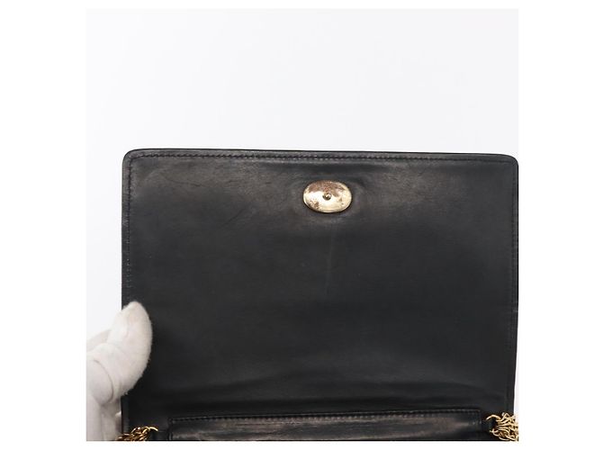 Borsa a tracolla CHANEL Matelasse con catena Smalto Nero Oro CC - vista 18