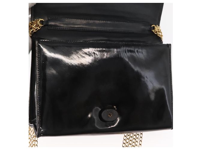 Borsa a tracolla CHANEL Matelasse con catena Smalto Nero Oro CC - vista 9
