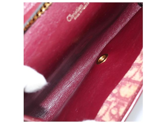 Borsa a tracolla con catena Christian Dior Trotter Canvas Rosso Oro - vista 12