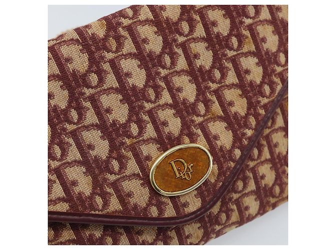 Borsa a tracolla con catena Christian Dior Trotter Canvas Rosso Oro - vista 17