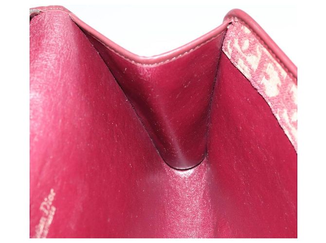 Borsa a tracolla con catena Christian Dior Trotter Canvas Rosso Oro - vista 18