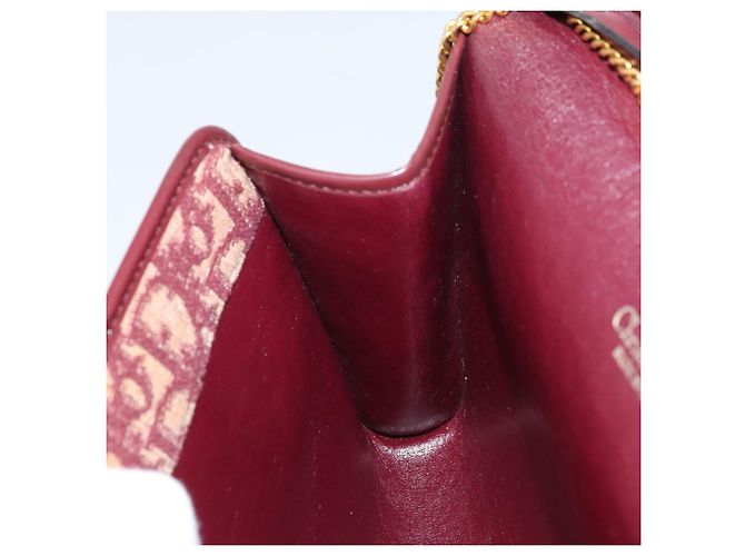 Borsa a tracolla con catena Christian Dior Trotter Canvas Rosso Oro - vista 19