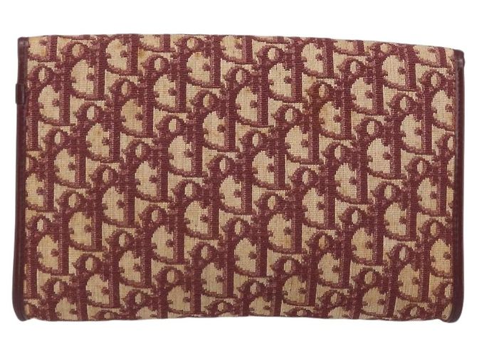 Borsa a tracolla con catena Christian Dior Trotter Canvas Rosso Oro - vista 2