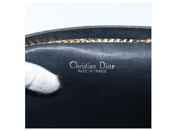 Borsa a tracolla con catena Christian Dior Trotter Canvas Navy Gold - vista 11