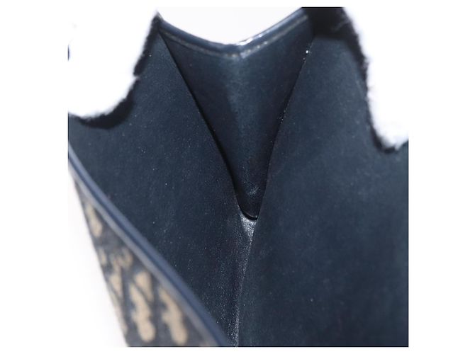 Borsa a tracolla con catena Christian Dior Trotter Canvas Navy Gold - vista 19