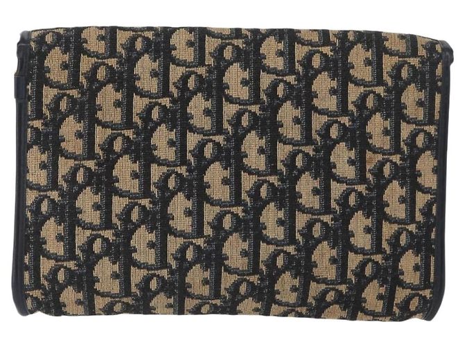 Borsa a tracolla con catena Christian Dior Trotter Canvas Navy Gold - vista 2