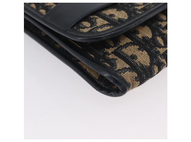 Borsa a tracolla con catena Christian Dior Trotter Canvas Navy Gold - vista 9