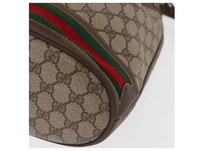 Borsa GUCCI GG Supreme Web Sherry Line PVC Beige Gold 164 02 085 - vista 15