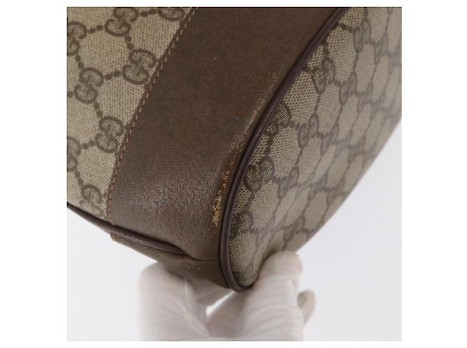 Borsa GUCCI GG Supreme Web Sherry Line PVC Beige Gold 164 02 085 - vista 16