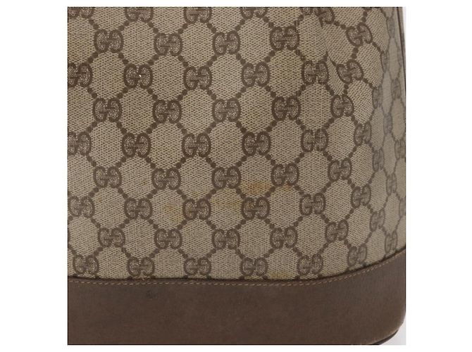 Borsa GUCCI GG Supreme Web Sherry Line PVC Beige Gold 164 02 085 - vista 3